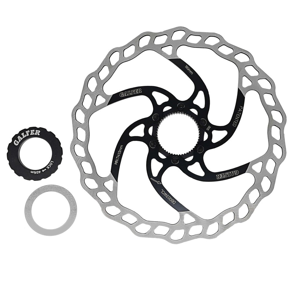 Galfer Wave 180mm Mountain Bike Rotor - 1.8mm, Center-Lock