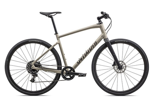 2023 Specialized sirrus x 4.0 bike gloss white mountains / taupe / satin black reflective xxs