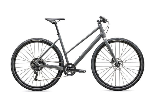 2025 Specialized sirrus x 3.0 st km bike gloss ashen grey / black liquid metal reflective xs