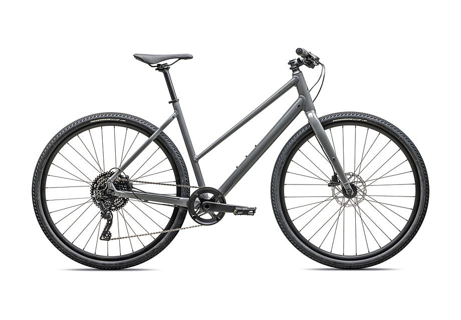 2025 Specialized sirrus x 3.0 st km bike gloss ashen grey / black liquid metal reflective m