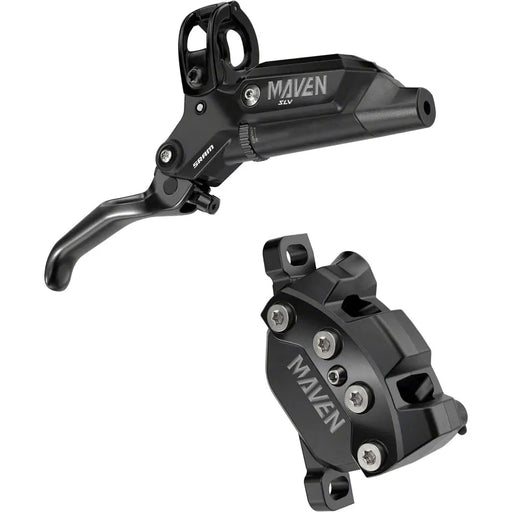 SRAM Maven Silver Disc Brake and Lever - Rear, Post Mount, 4-Piston, SS Hardware, Black, A1