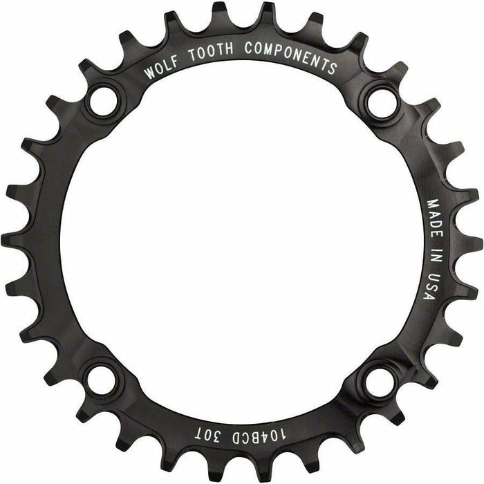 Wolf Tooth 104 BCD Chainring - 30t, 104 BCD, 4-Bolt, Drop-Stop