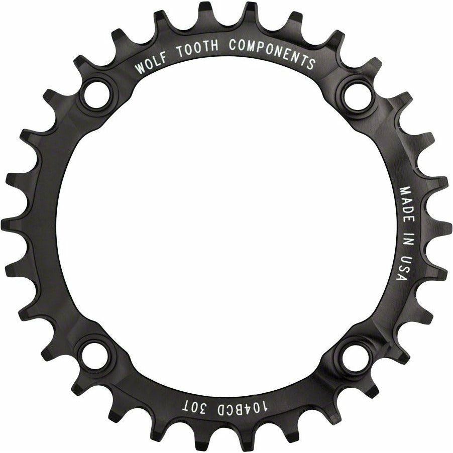 Wolf Tooth 104 BCD Chainring - 30t, 104 BCD, 4-Bolt, Drop-Stop