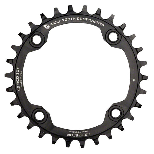 Wolf Tooth 96 Symmetrical BCD Chainring - 32t, 96 BCD, 4-Bolt, Drop-Stop, For Shimano Cranks