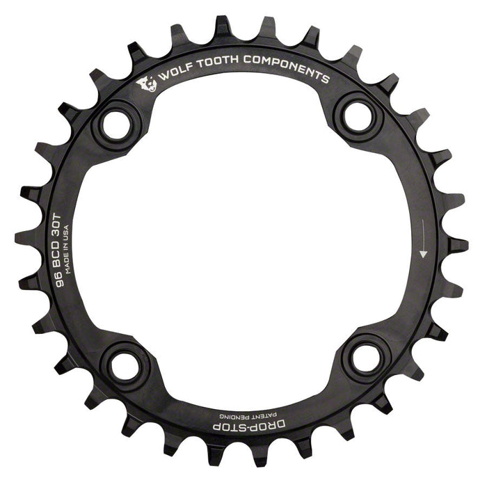 Wolf Tooth 96 Symmetrical BCD Chainring - 32t, 96 BCD, 4-Bolt, Drop-Stop, For Shimano Cranks