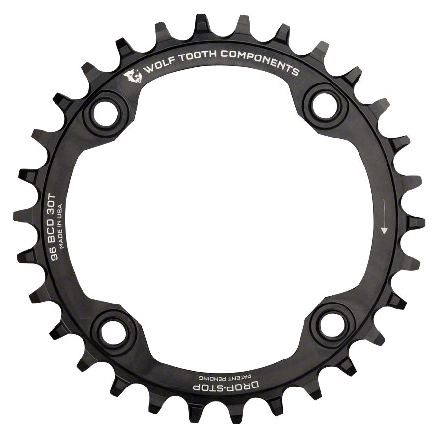 Wolf Tooth 96 Symmetrical BCD Chainring - 32t, 96 BCD, 4-Bolt, Drop-Stop, For Shimano Cranks