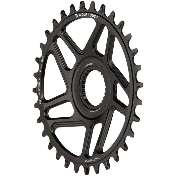 Wolf Tooth Bosch Gen 4 Direct Mount Chainring - Drop-Stop B 32t Black
