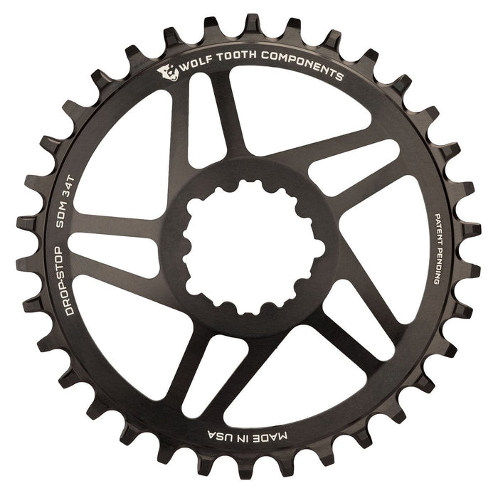 Wolf Tooth Direct Mount Chainring - 32t, SRAM Direct Mount, Drop-Stop, For SRAM 3-Bolt Cranksets, 6mm Offset