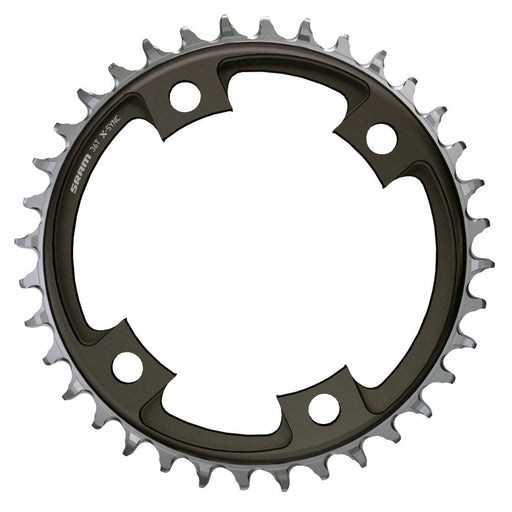 SRAM 107mm BCD x 4-Bolt 1x12-Speed X-Sync Road Chainring - 38t, Blast Black
