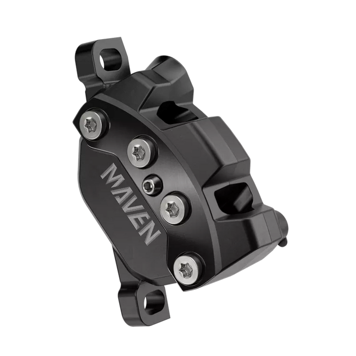 SRAM Maven Silver Disc Brake and Lever - Rear, Post Mount, 4-Piston, SS Hardware, Black, A1