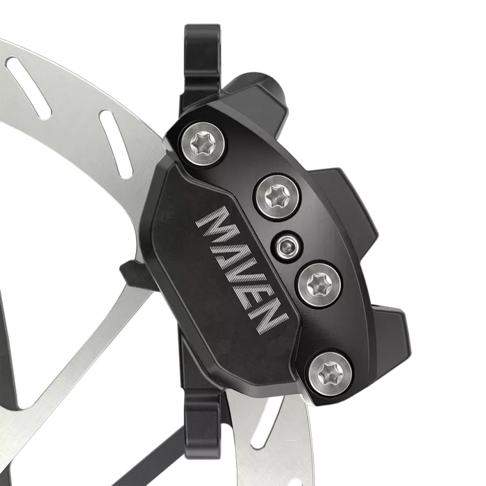 SRAM Maven Silver Disc Brake and Lever - Front, Post Mount, 4-Piston, SS Hardware, Black, A1