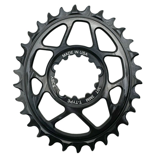 5Dev T-Type Oval 3-Bolt Chainring 3mm Offset 32t Black