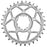 5Dev T-Type 3-Bolt Chainring 3mm Offset 32t Clear/Silver