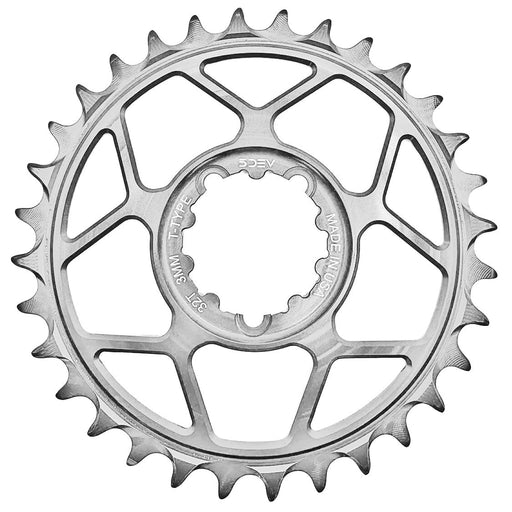 5Dev T-Type 3-Bolt Chainring 3mm Offset 32t Clear/Silver