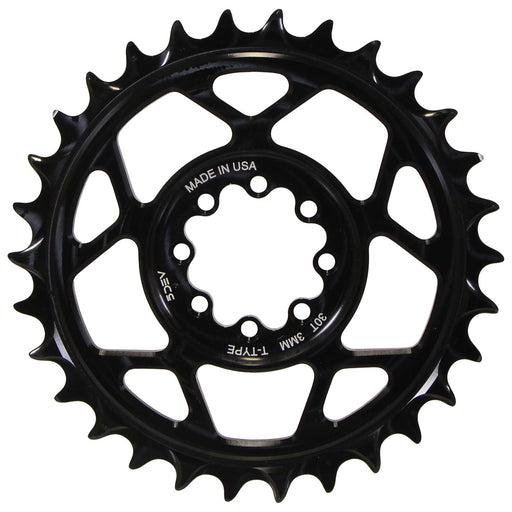 5Dev T-Type 8-Bolt Chainring 3mm Offset 34t Black