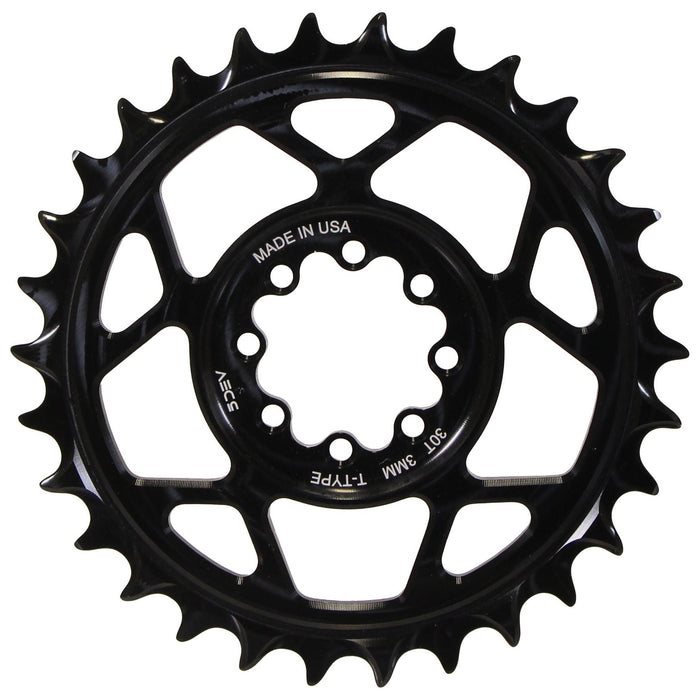 5Dev T-Type 8-Bolt Chainring 3mm Offset 34t Black