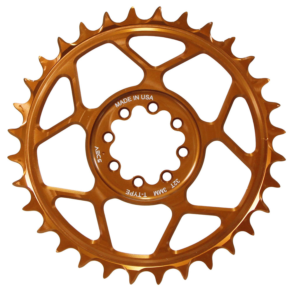 5Dev T-Type 8-Bolt Chainring 3mm Offset 32t Kashima