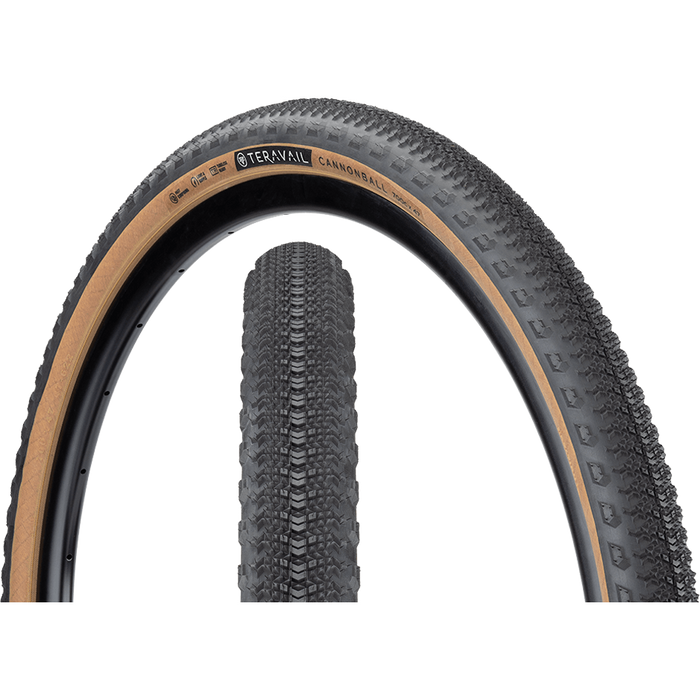 Teravail Cannonball, Tubeless, Tan, Light & Supple 700 x 47 Gravel Bike Tire